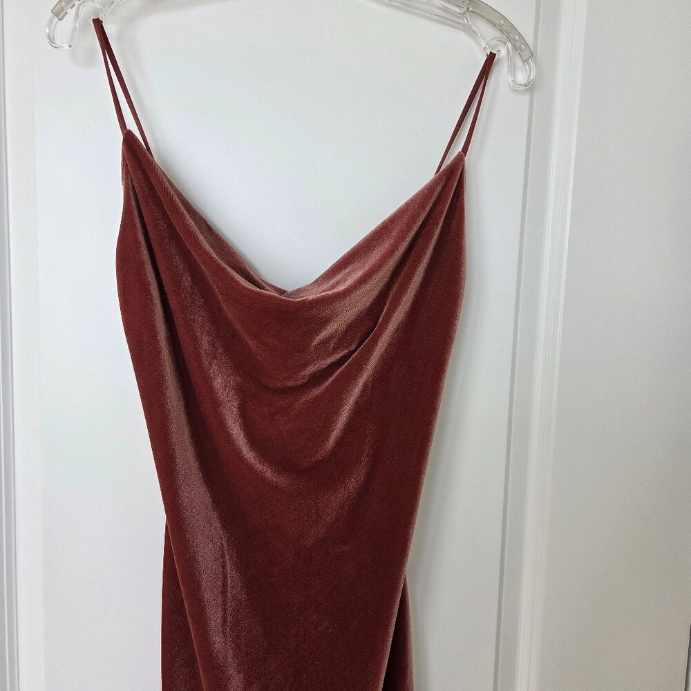 Jenny Yoo Red Velvet Sullivan Maxi Dress Women size 2 Bridal Romantic